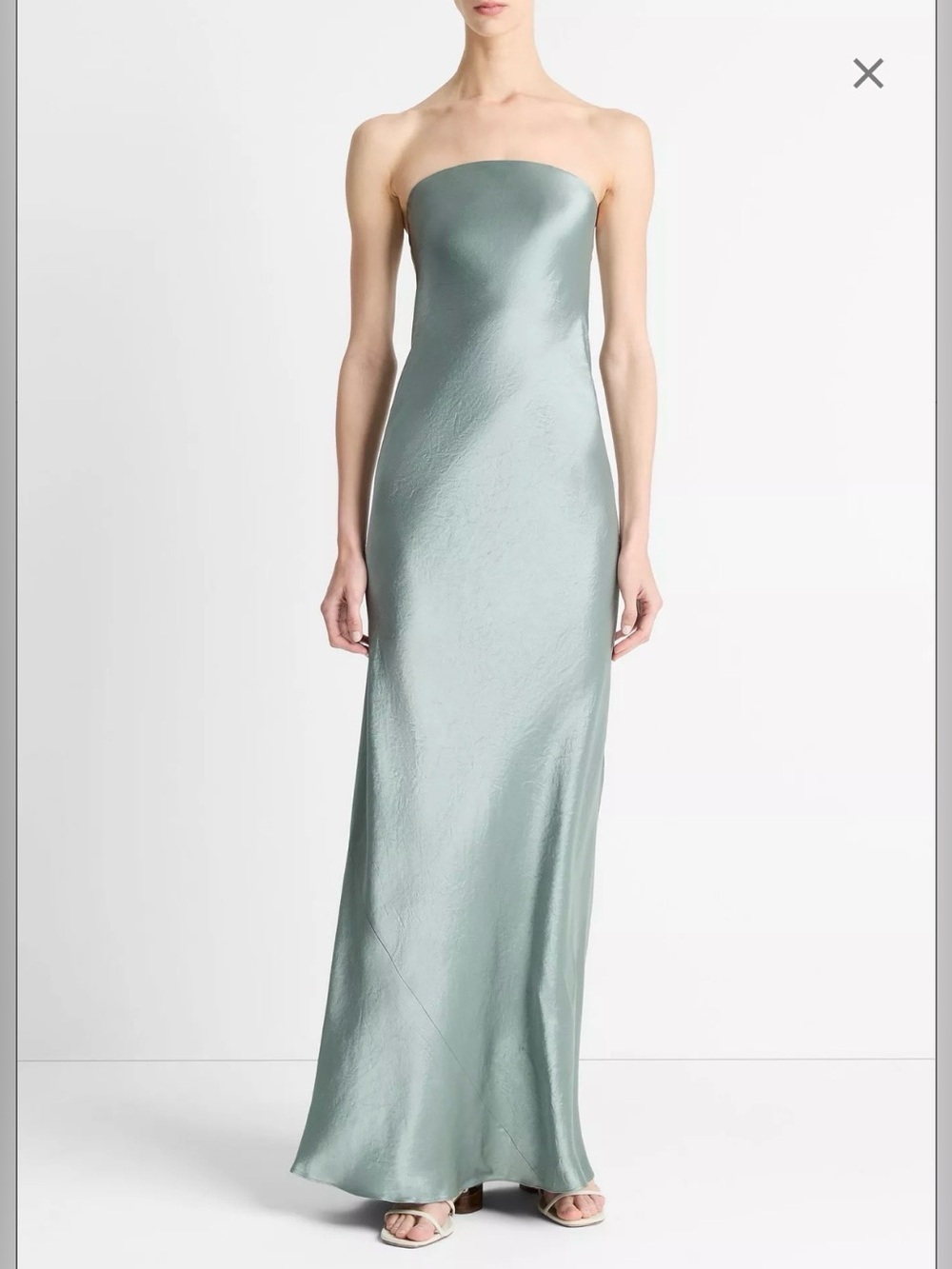Vince Satin strapless maxi dress